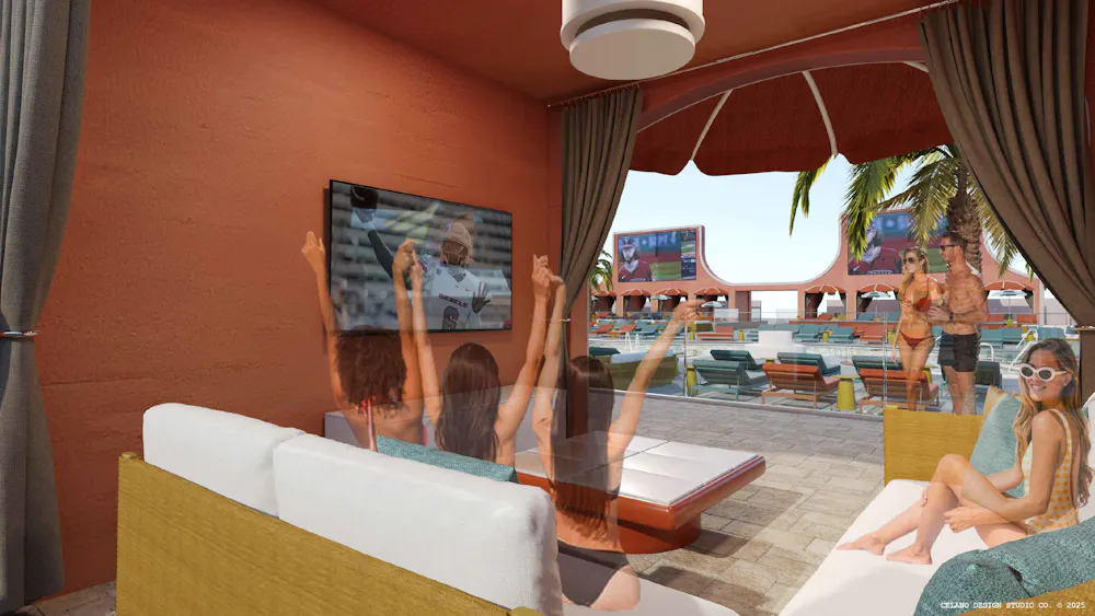 Private cabanas and VIP bungalows