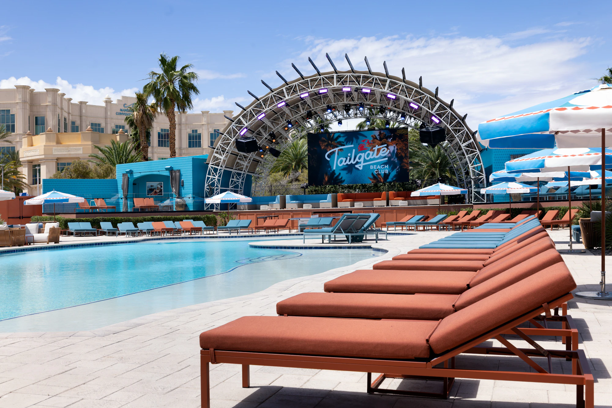 Tailgate Beach Club venue detail at Mandalay Bay