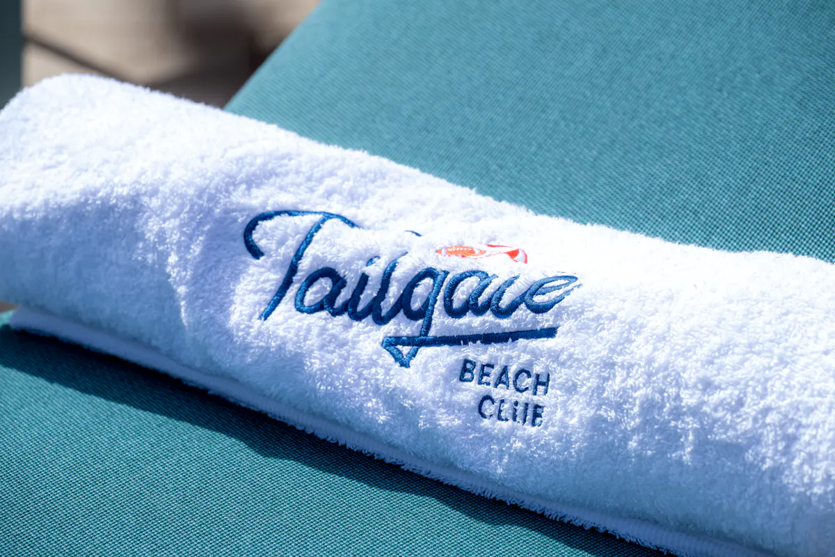 Embroidered Tailgate towel macro