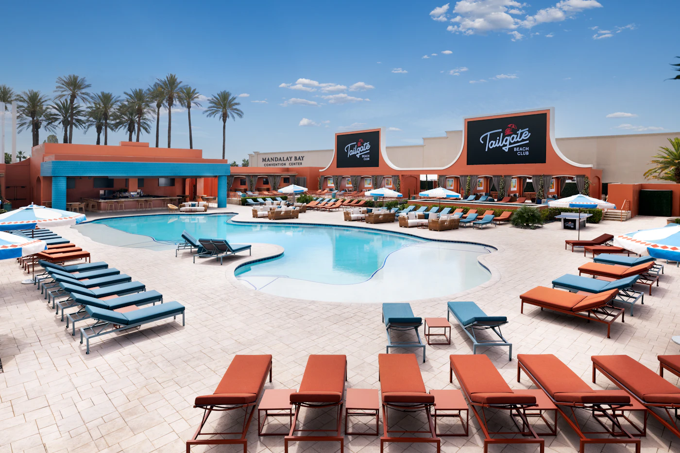Tailgate Beach Club pool deck at a Las Vegas beach club and dayclub Tailgate Beach Club pool deck at a Las Vegas beach club and dayclub