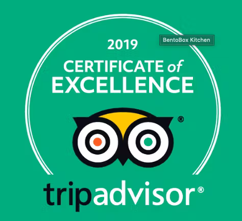 a 2019 certificate of excellence from TripAdvisor