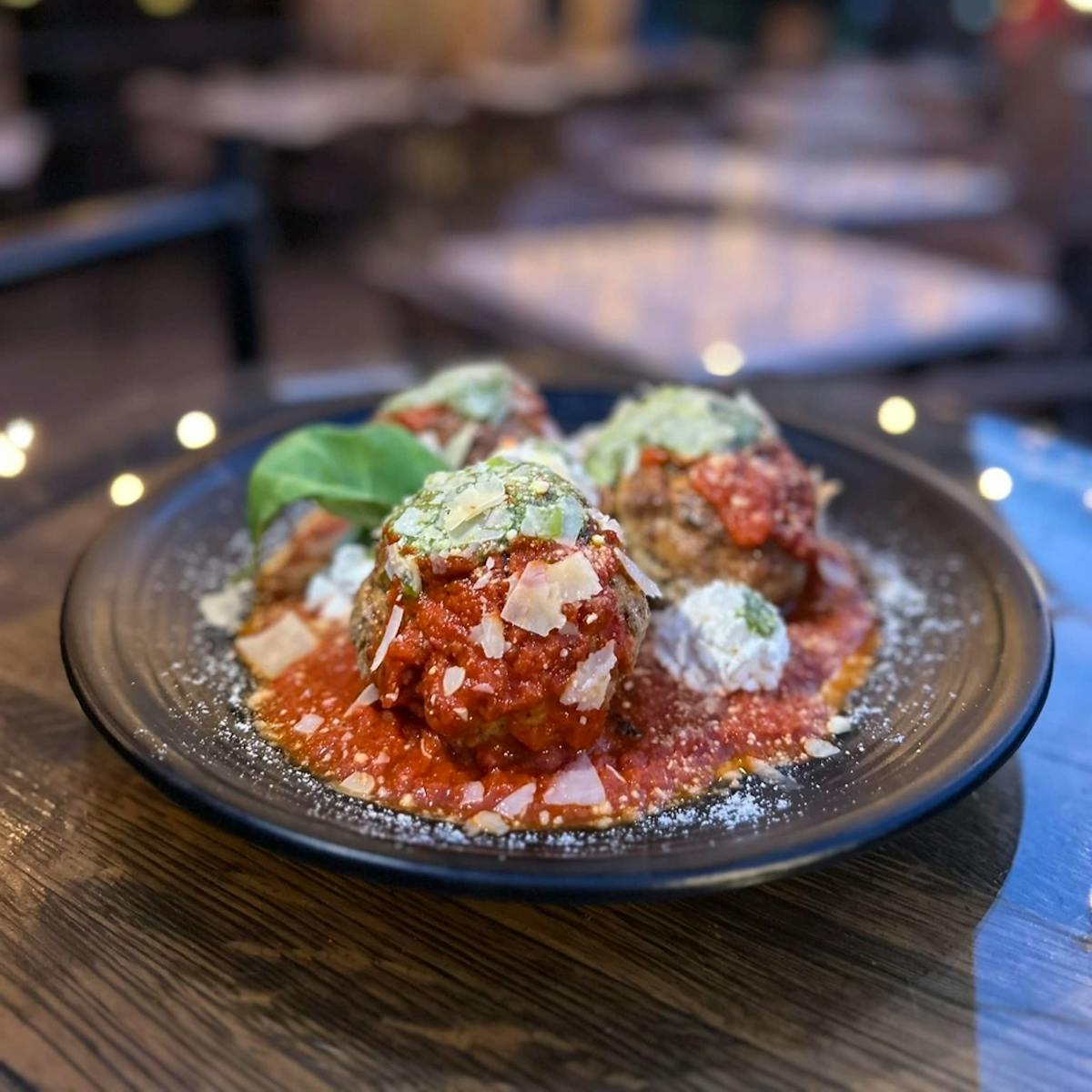 a plate of food on a table