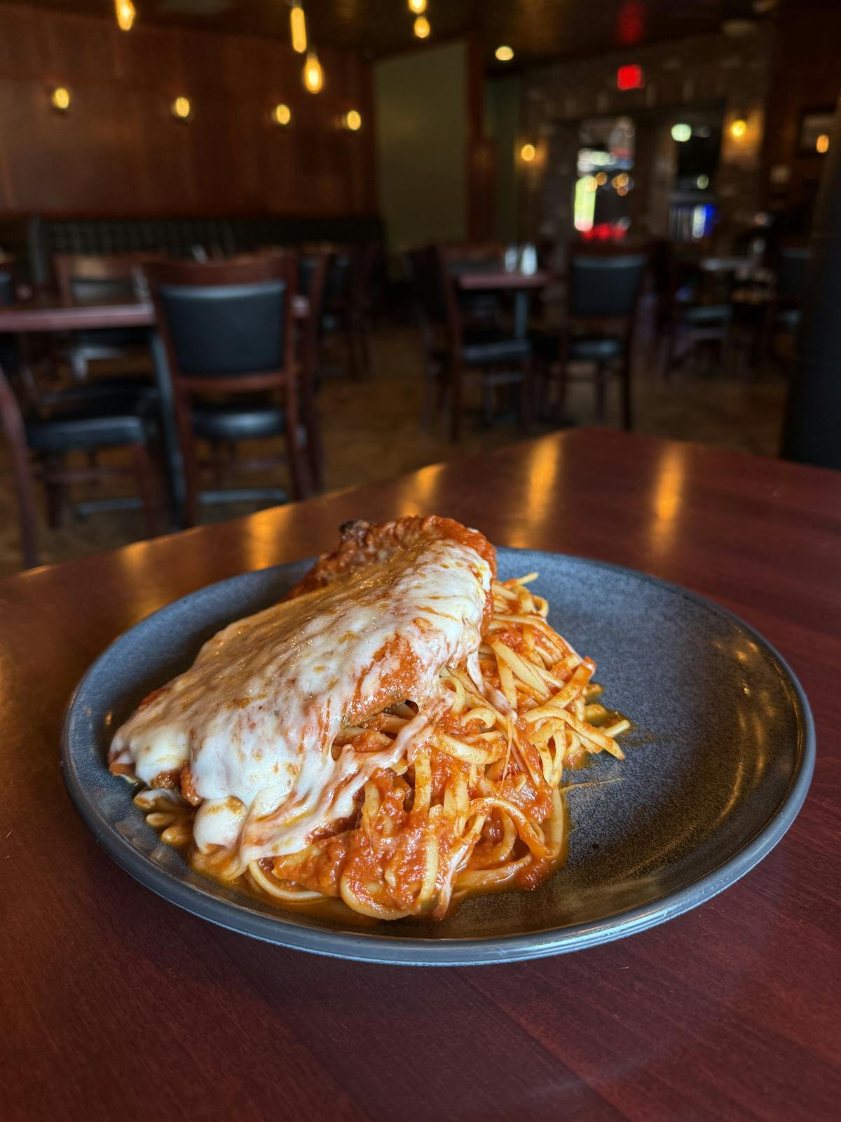 a plate of food sitting on a table