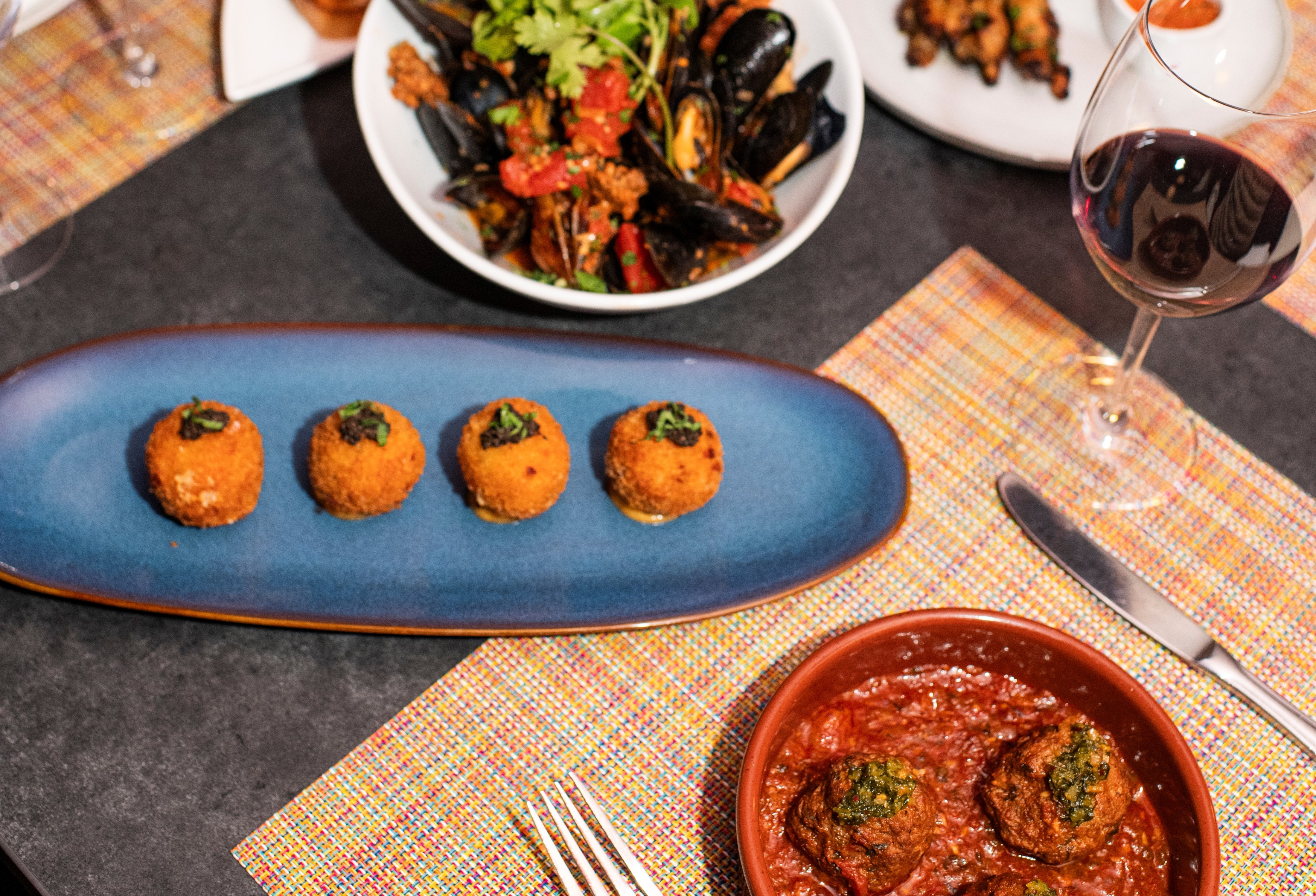 a plate of food on a table