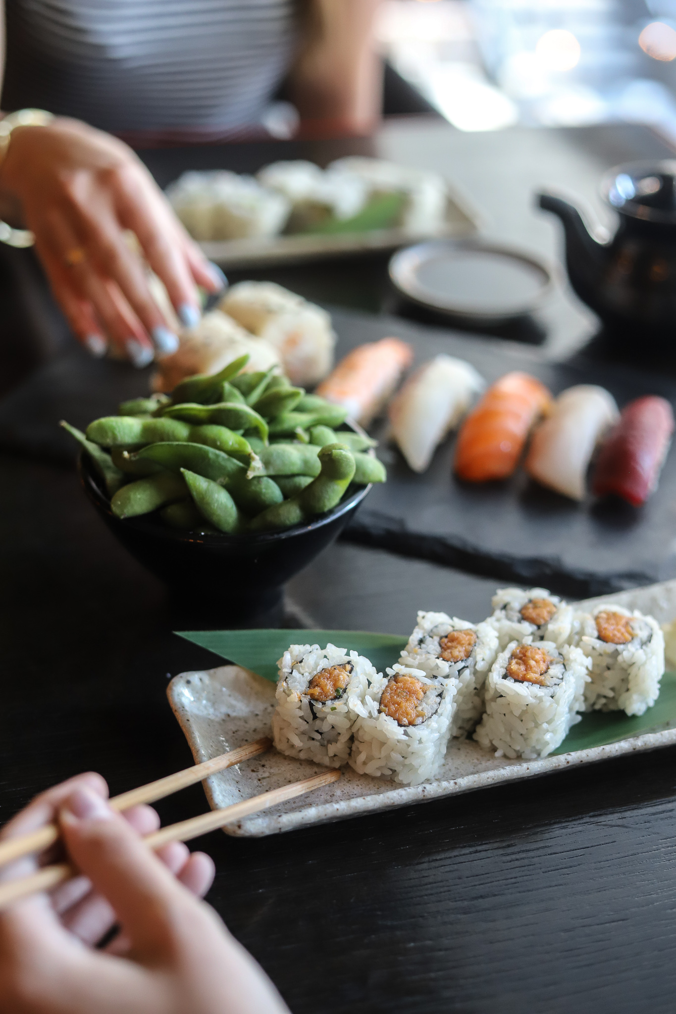 a plate of food on a table