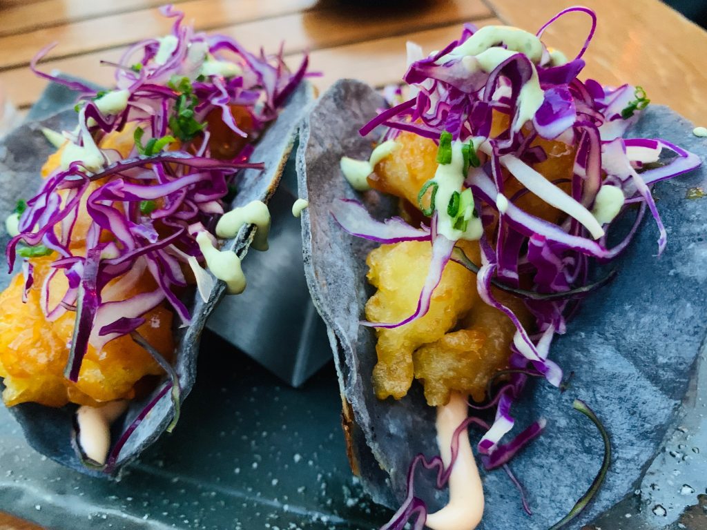 a plate of food on a table