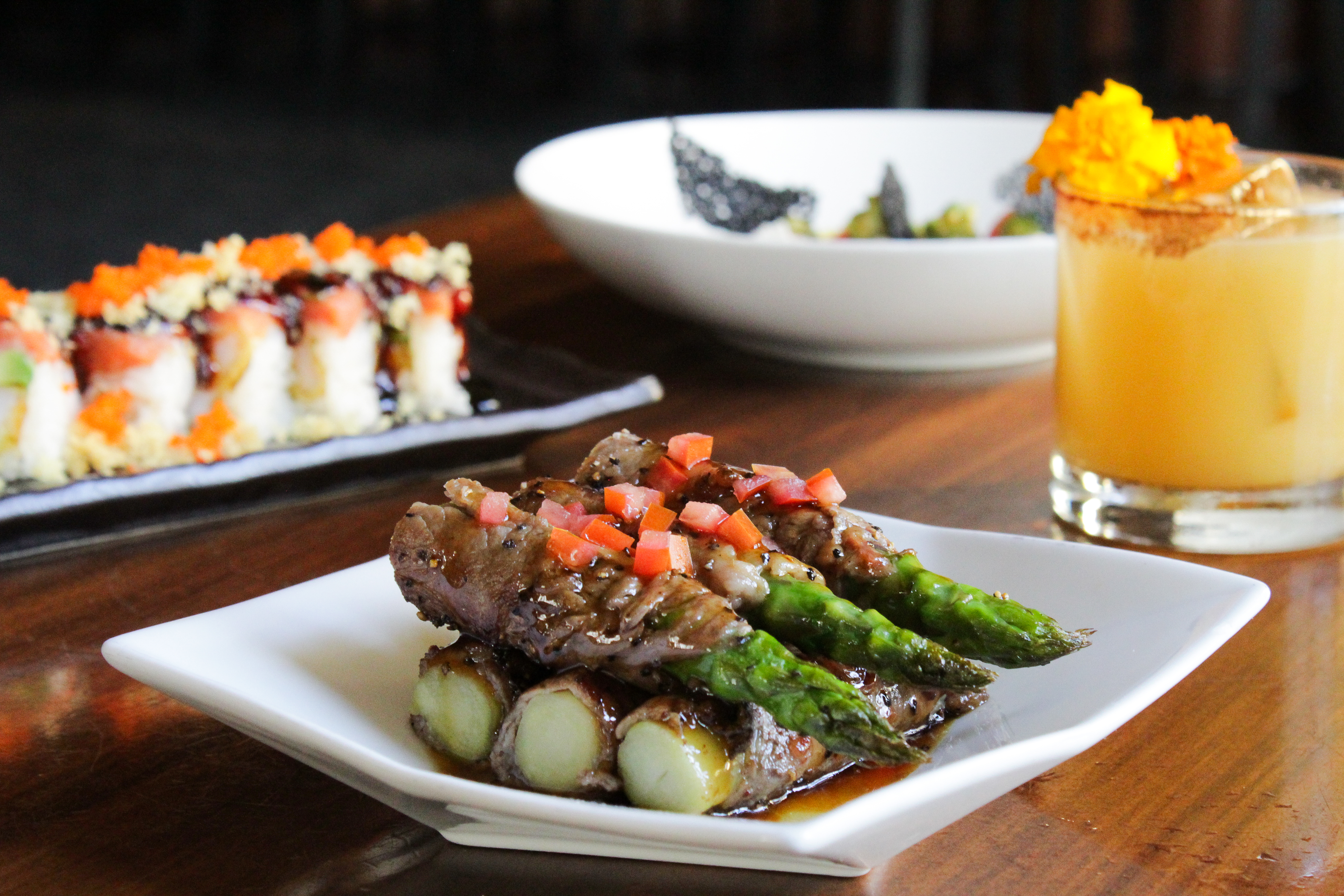 a plate of food on a table
