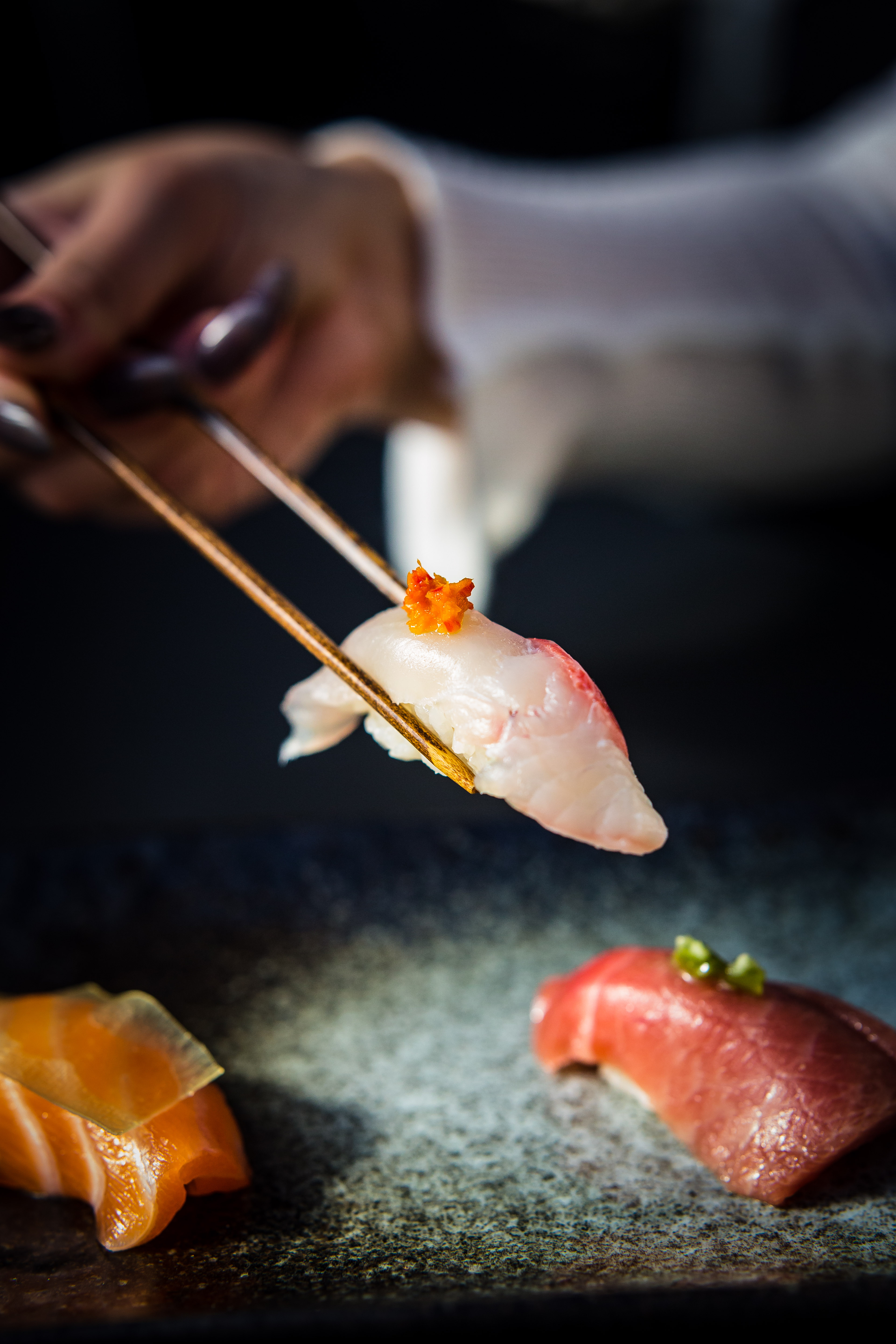 a close up of a slice of pizza