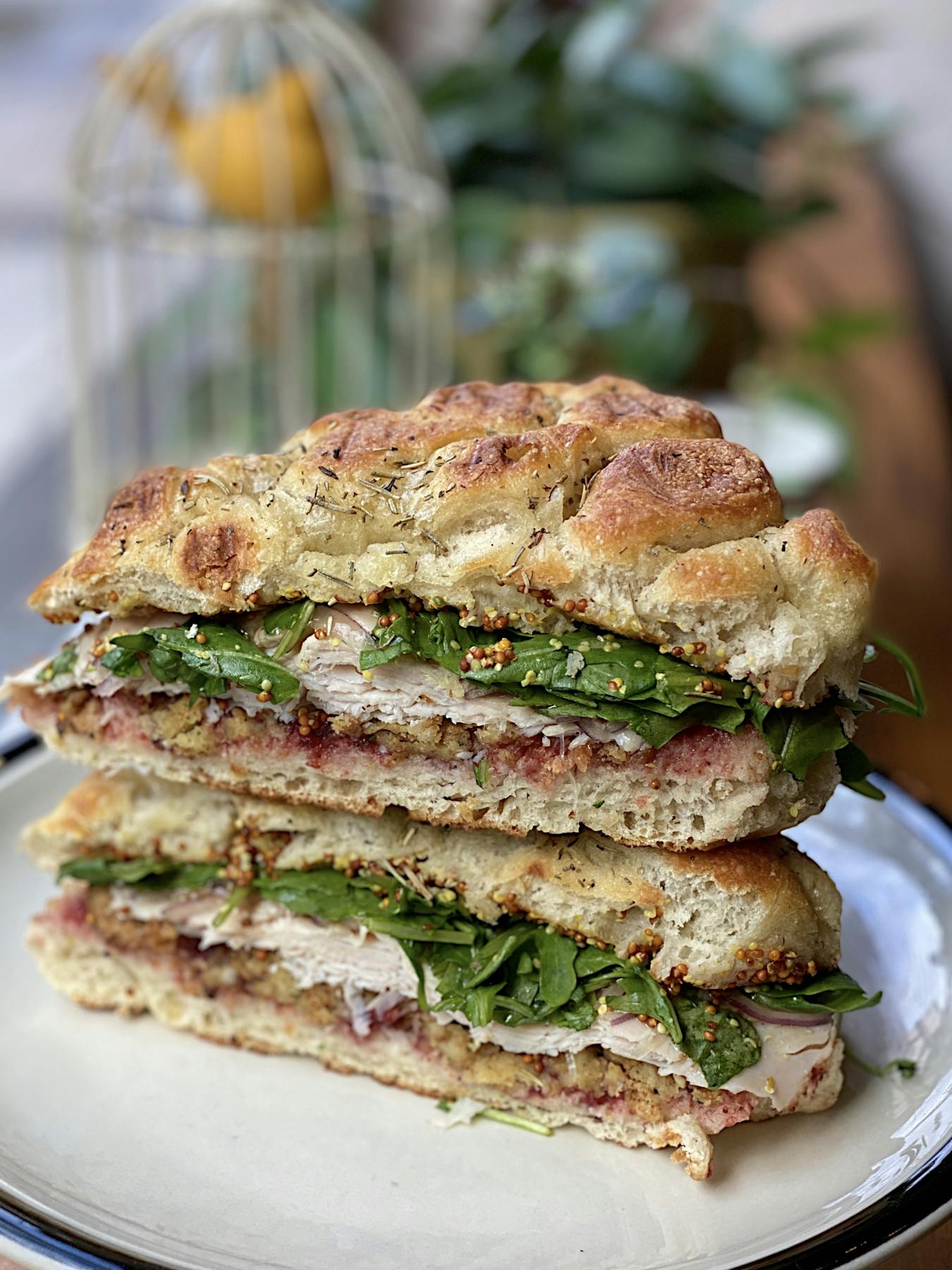 a sandwich cut in half on a plate