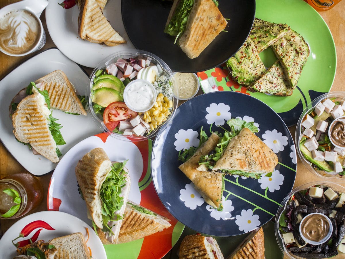 plates of food on a table