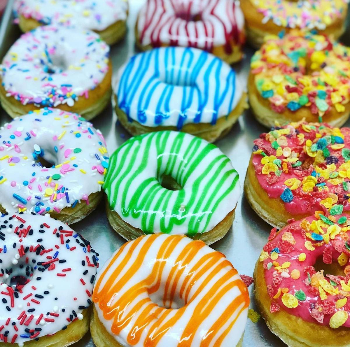 a close up of a doughnut