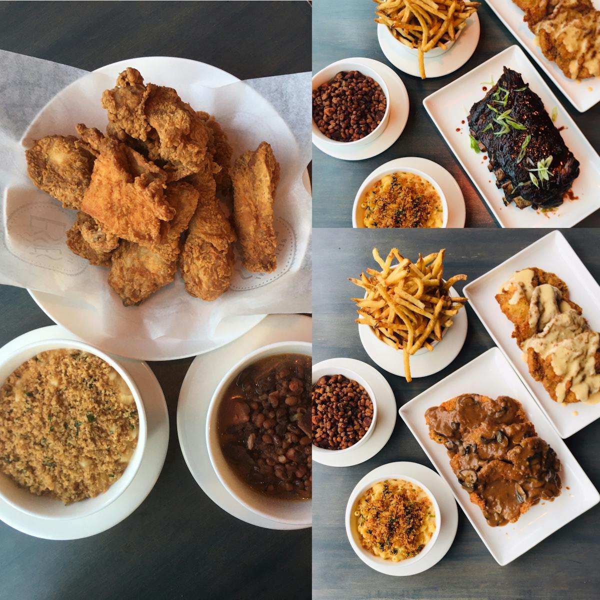 a bunch of different types of food on a plate