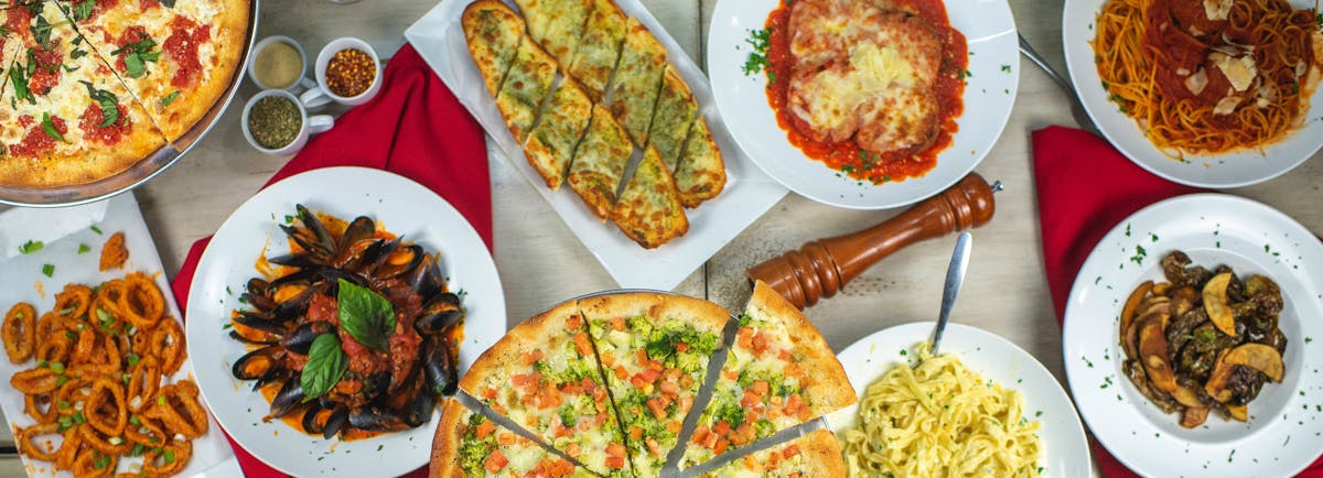 pizzas on table