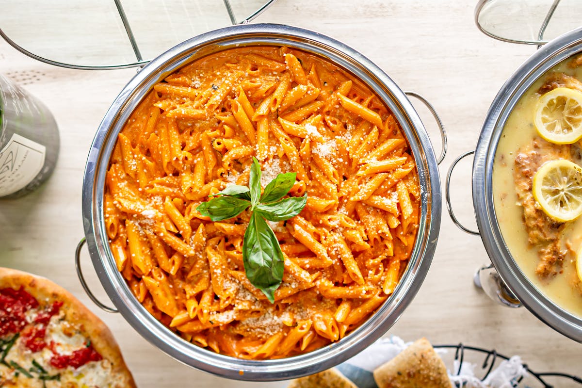 a bowl of food sitting on a table