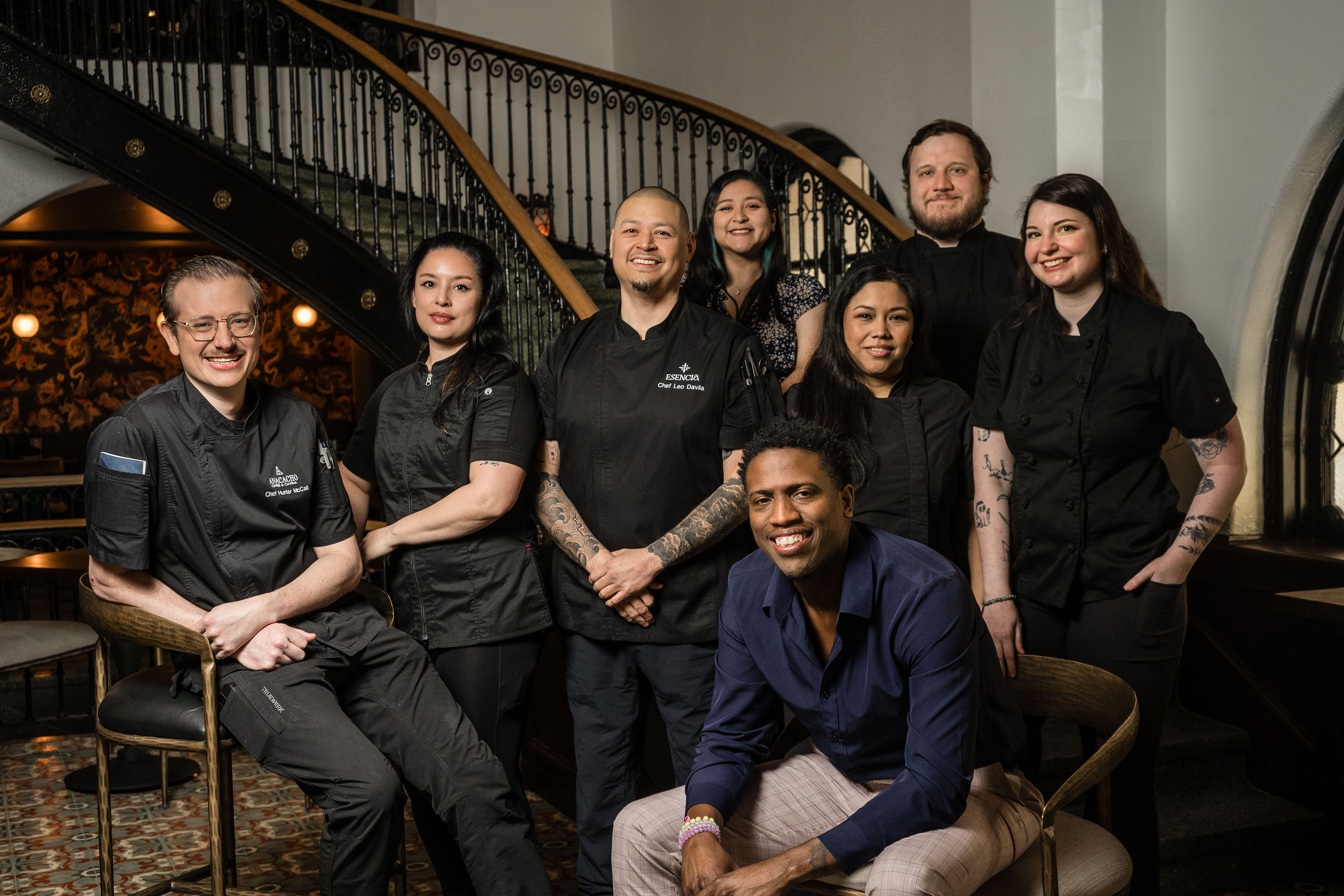 a group of people posing for a photo