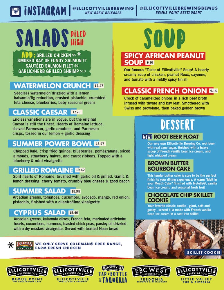 Bemus Point Hours + Location Ellicottville Brewing Co. Craft