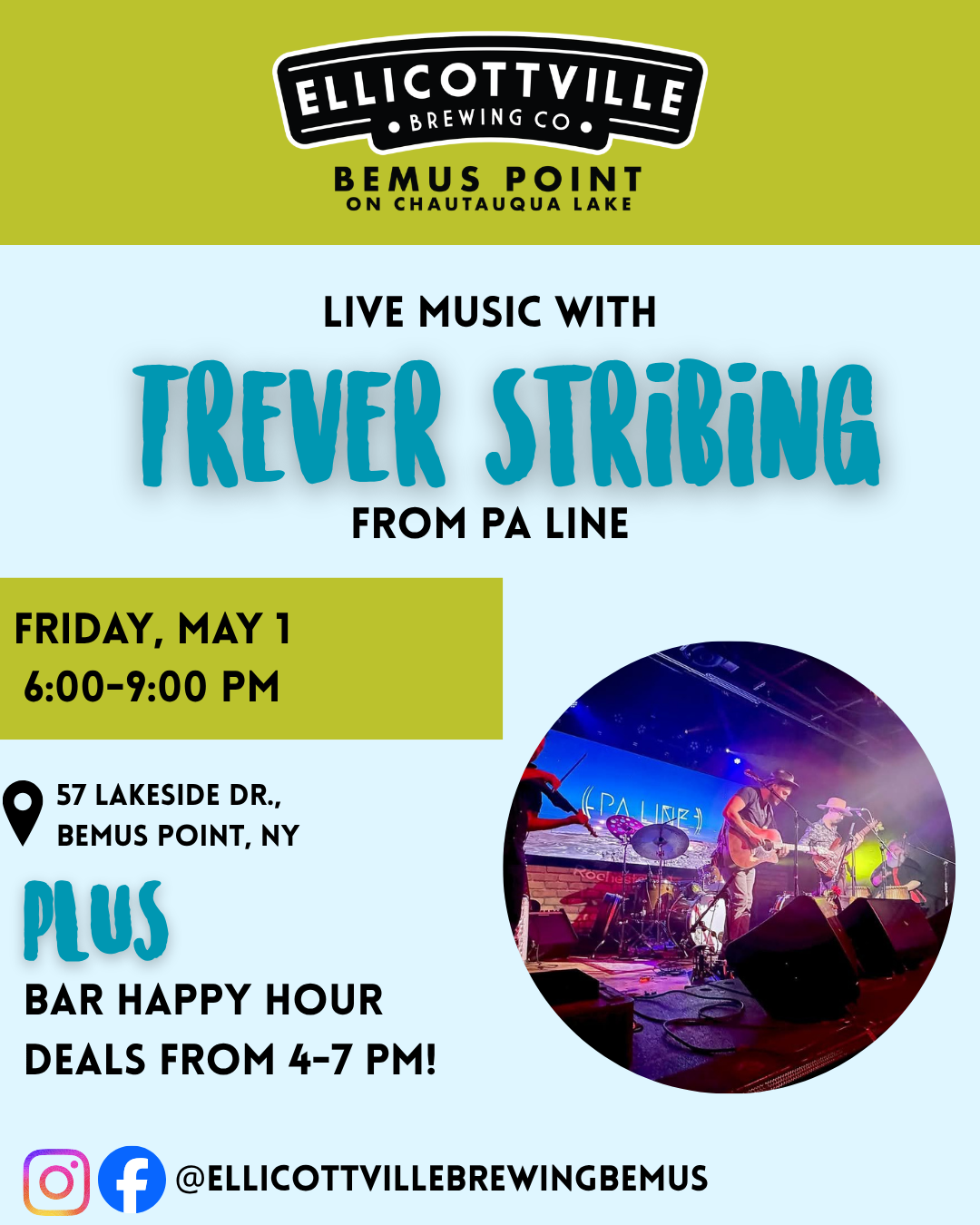 Live Music with Trever Stribing | Ellicottville Brewing Co. | Craft ...