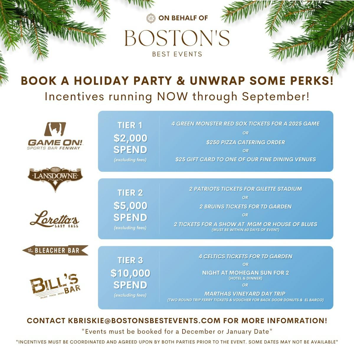 Book Your Holiday Event at Loretta's Last Call