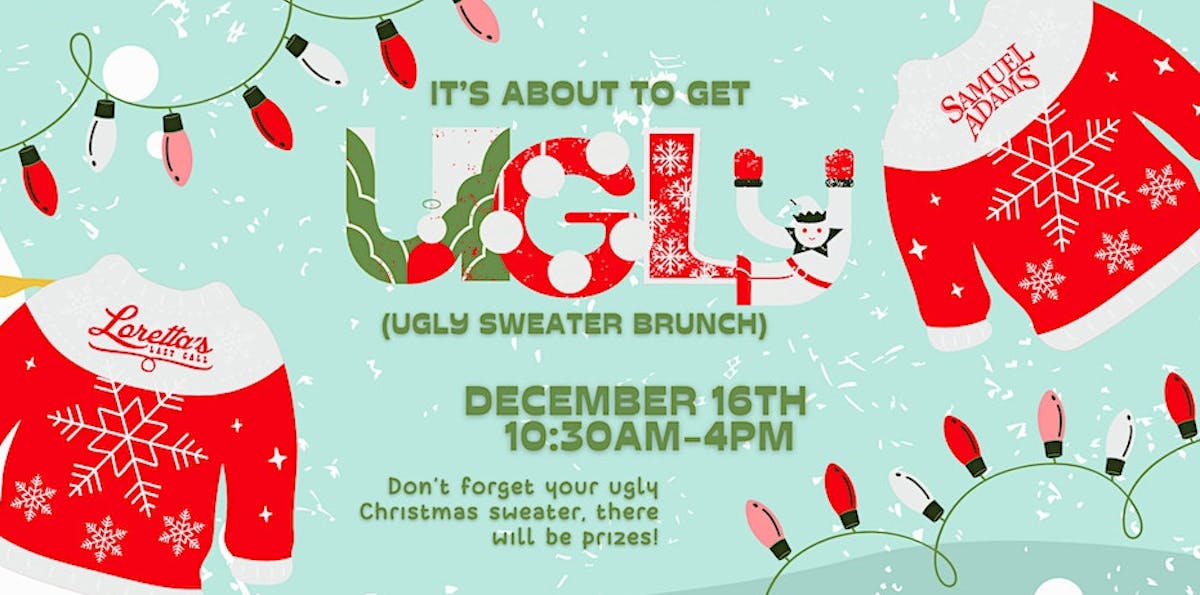 ugly sweater brunch at loretta's last call