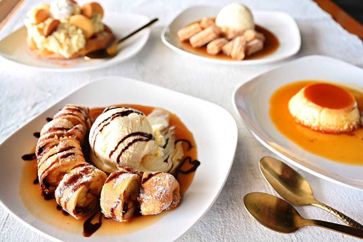 Our Desserts sitting on a table