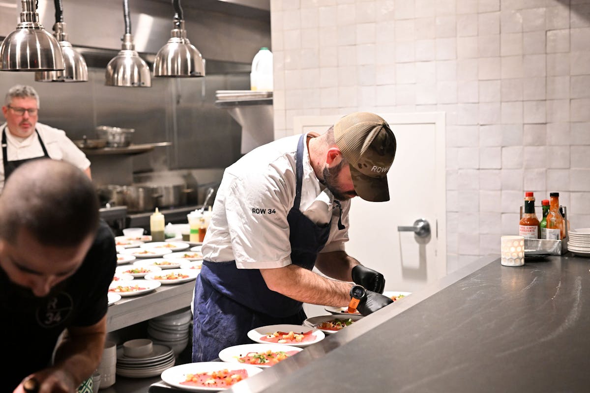 a person preparing food