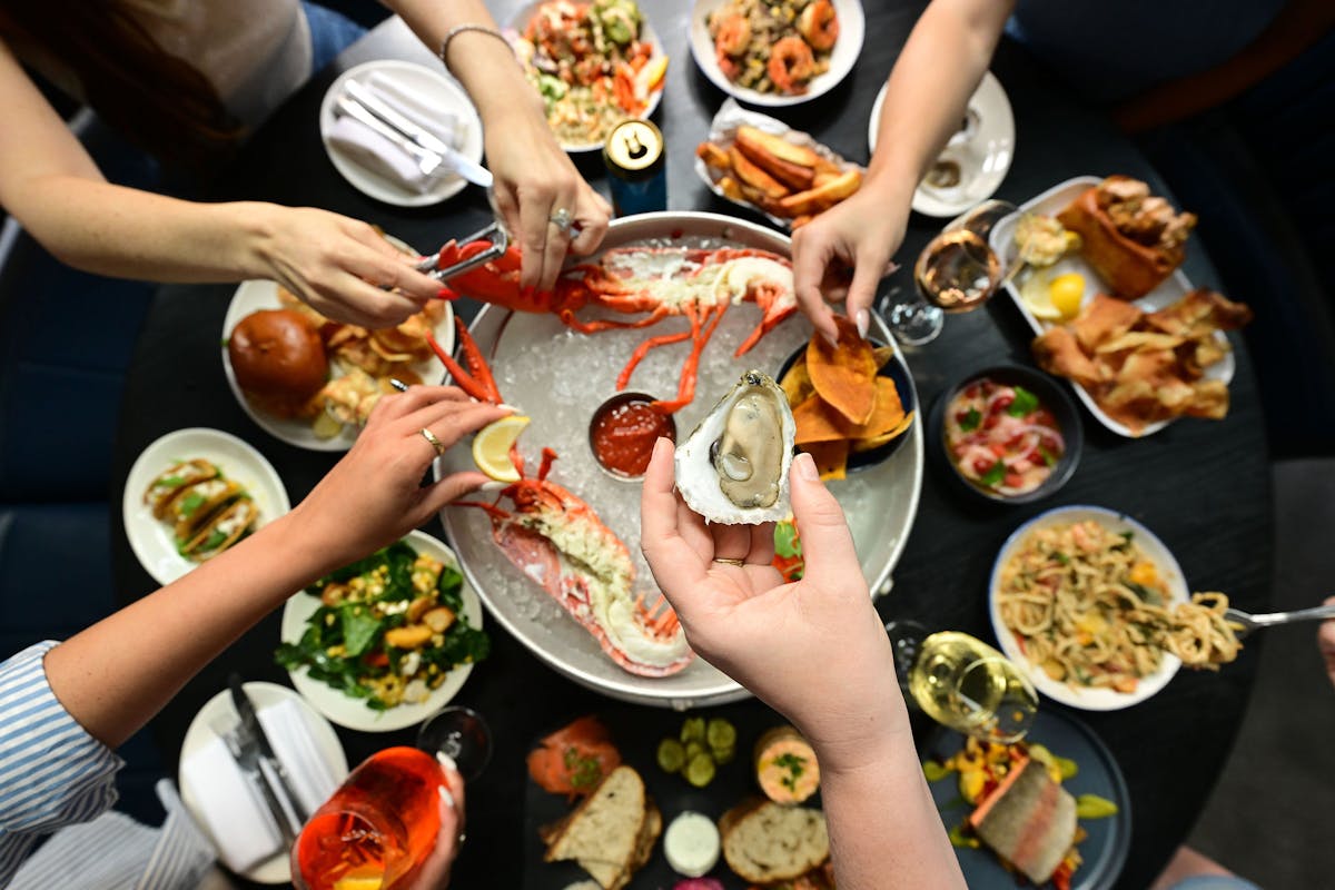 a plate of food on a table