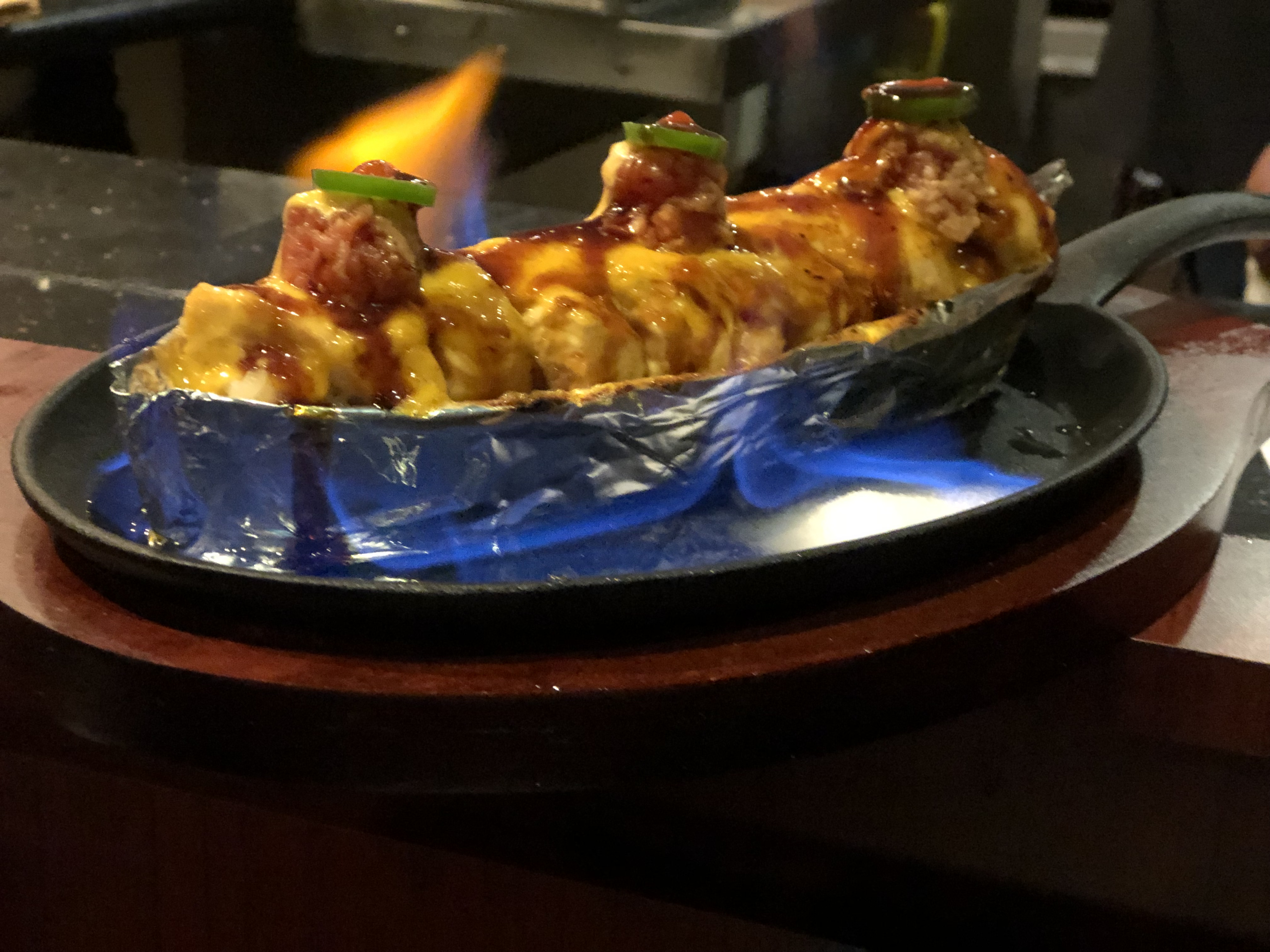 a plate of food on a table