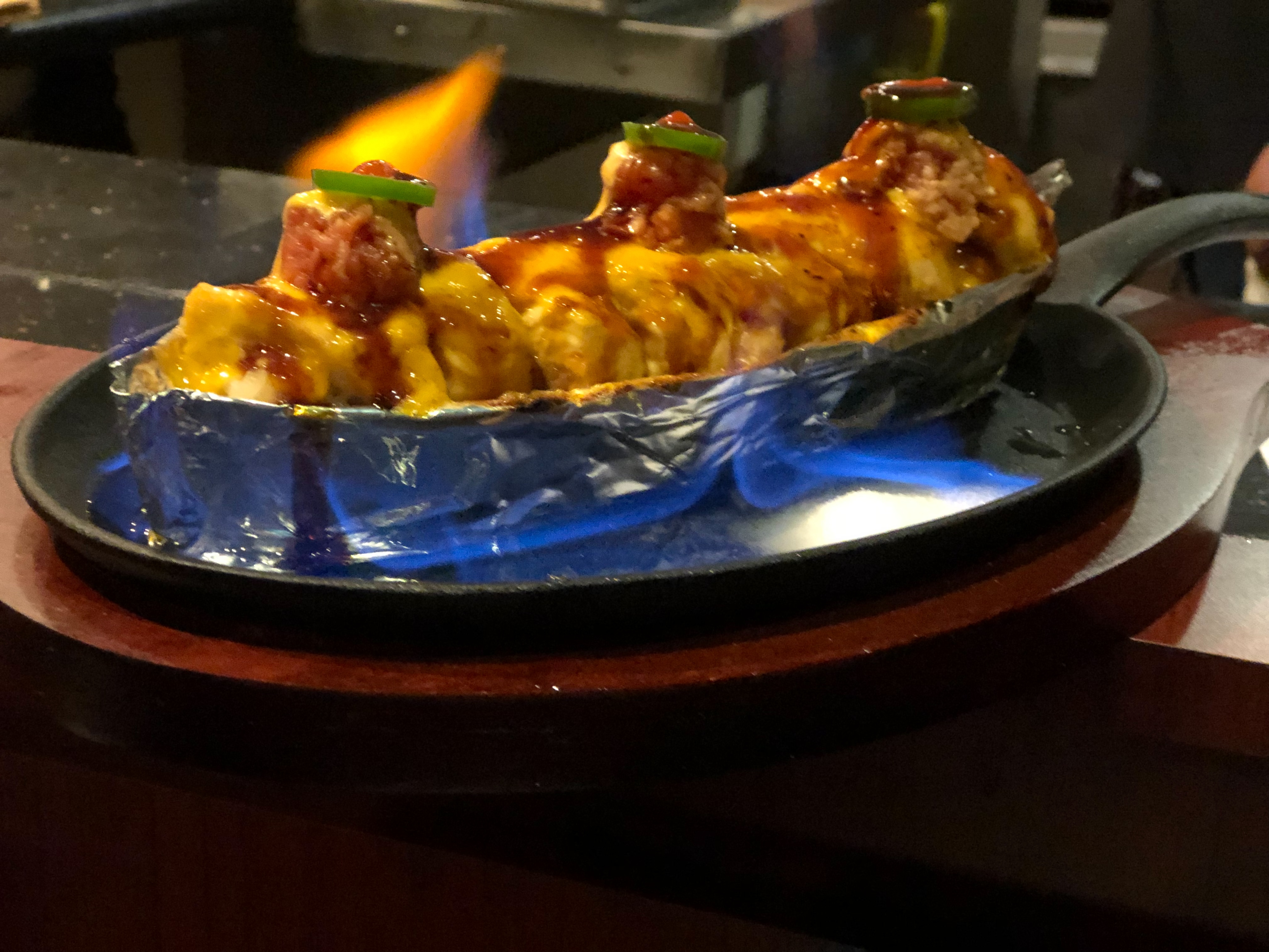 a plate of food on a table