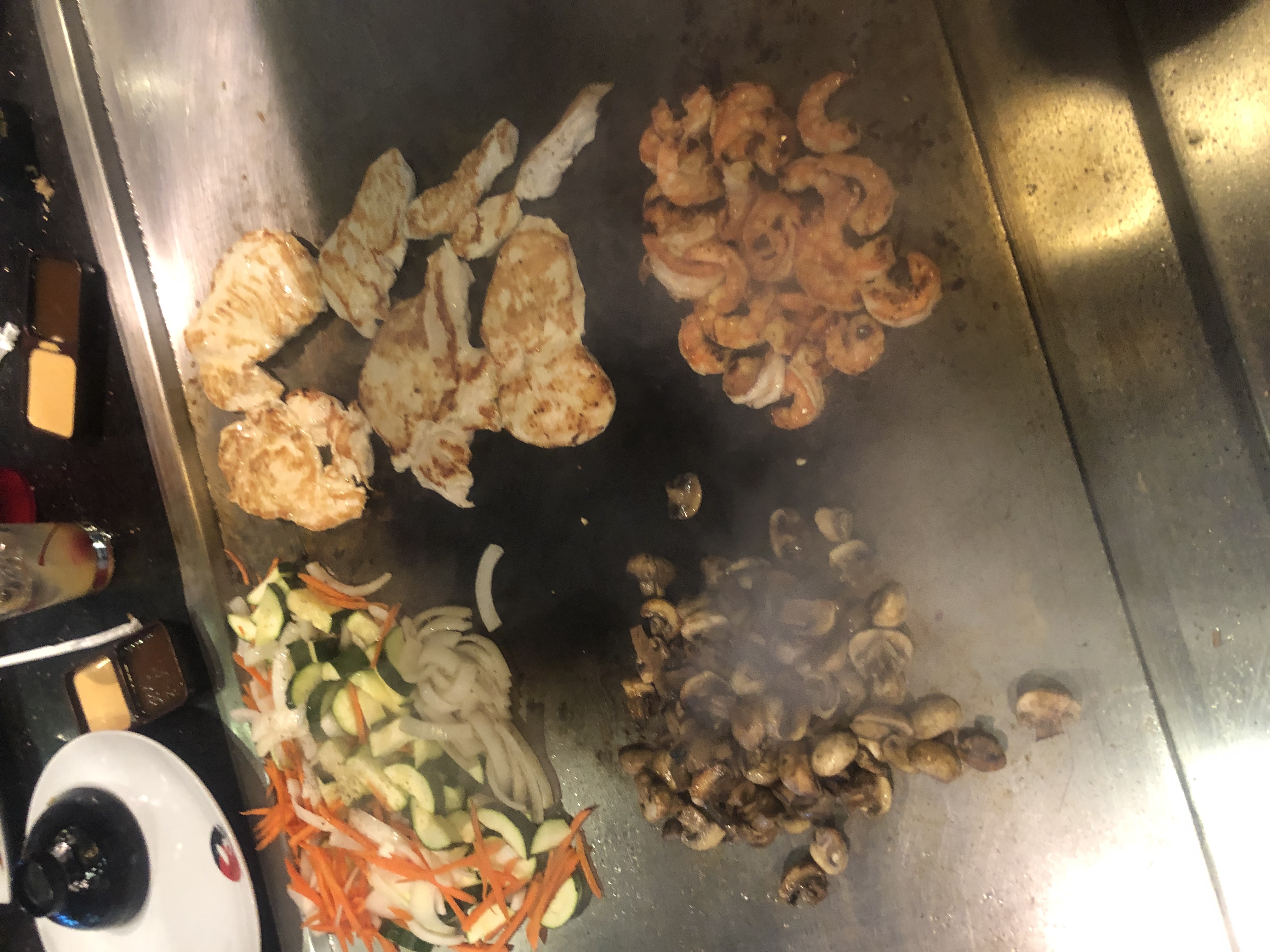 a pan of food on a table