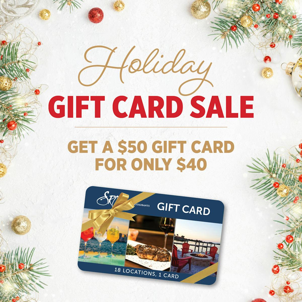 holiday gift card sale graphic