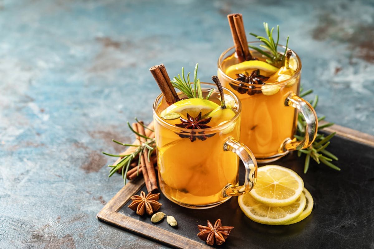 a hot alcoholic beverage