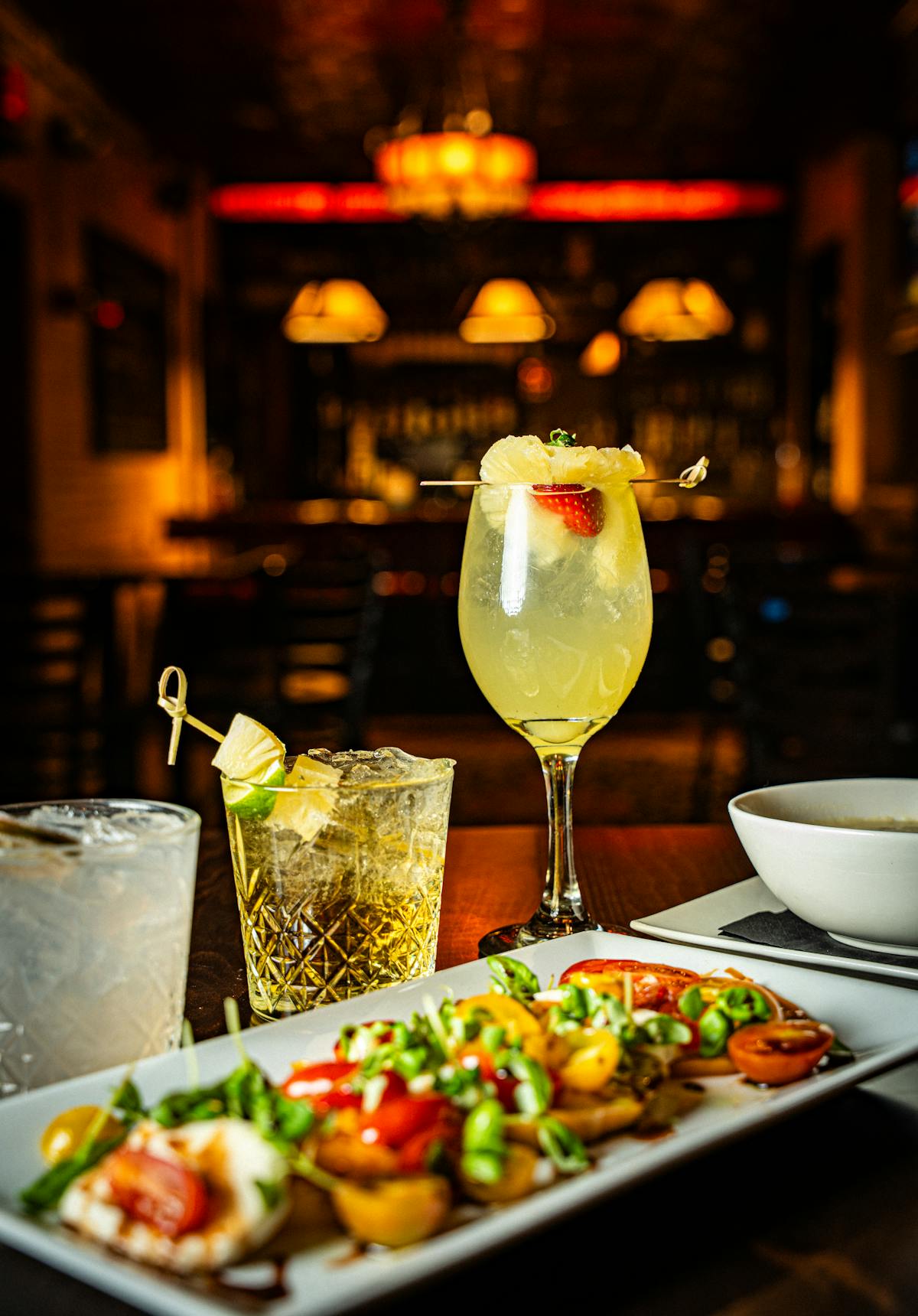 cocktails and appetizers
