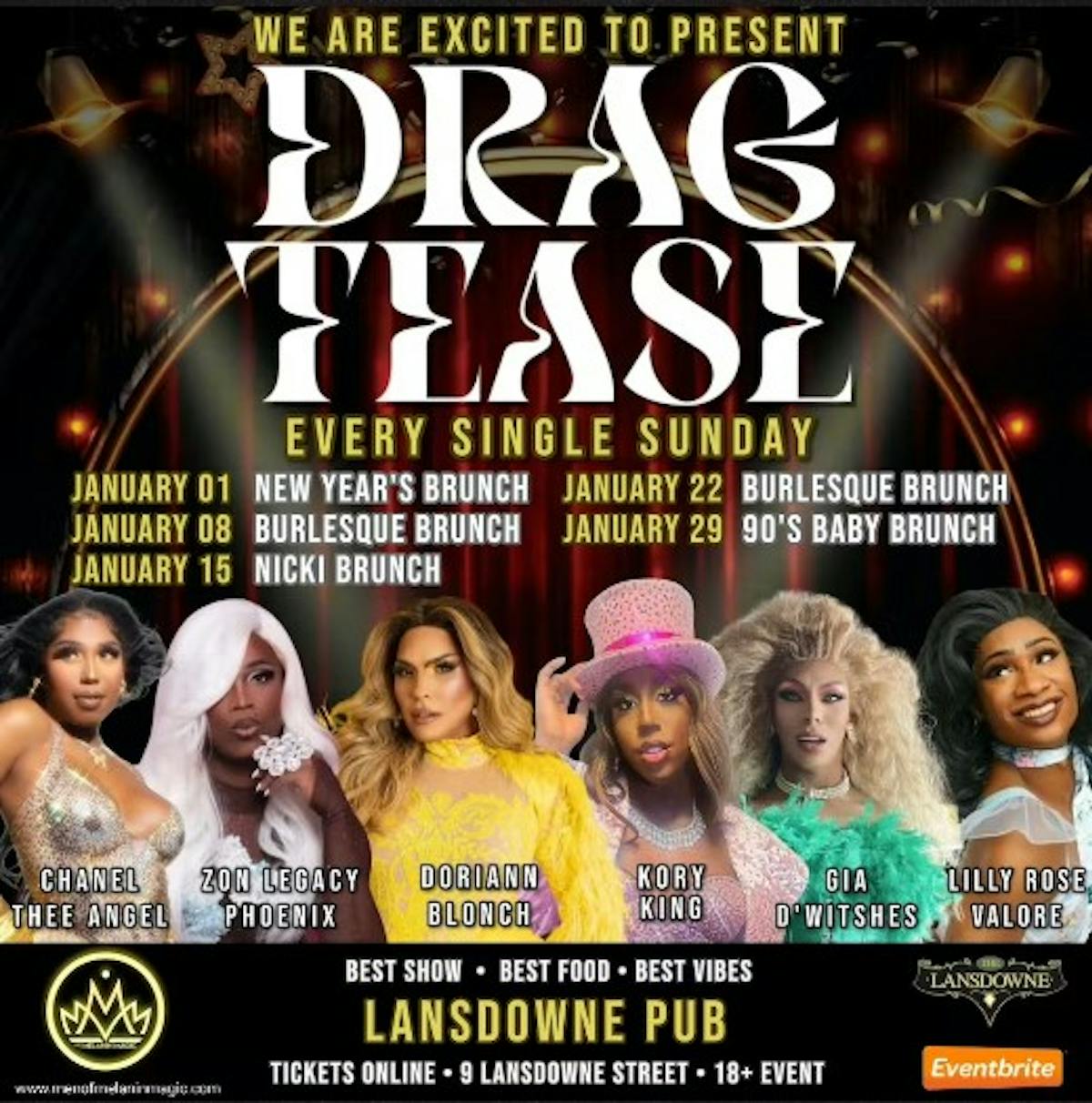 drag brunch every sunday lansdowne pub