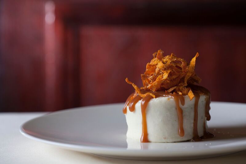 a close up of a slice of cake on a plate