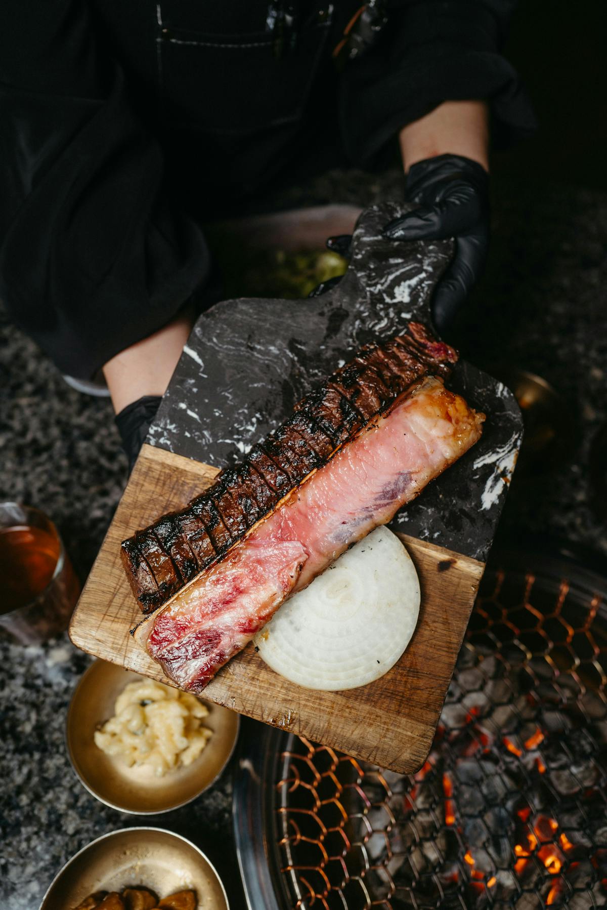 a close up of food on a table