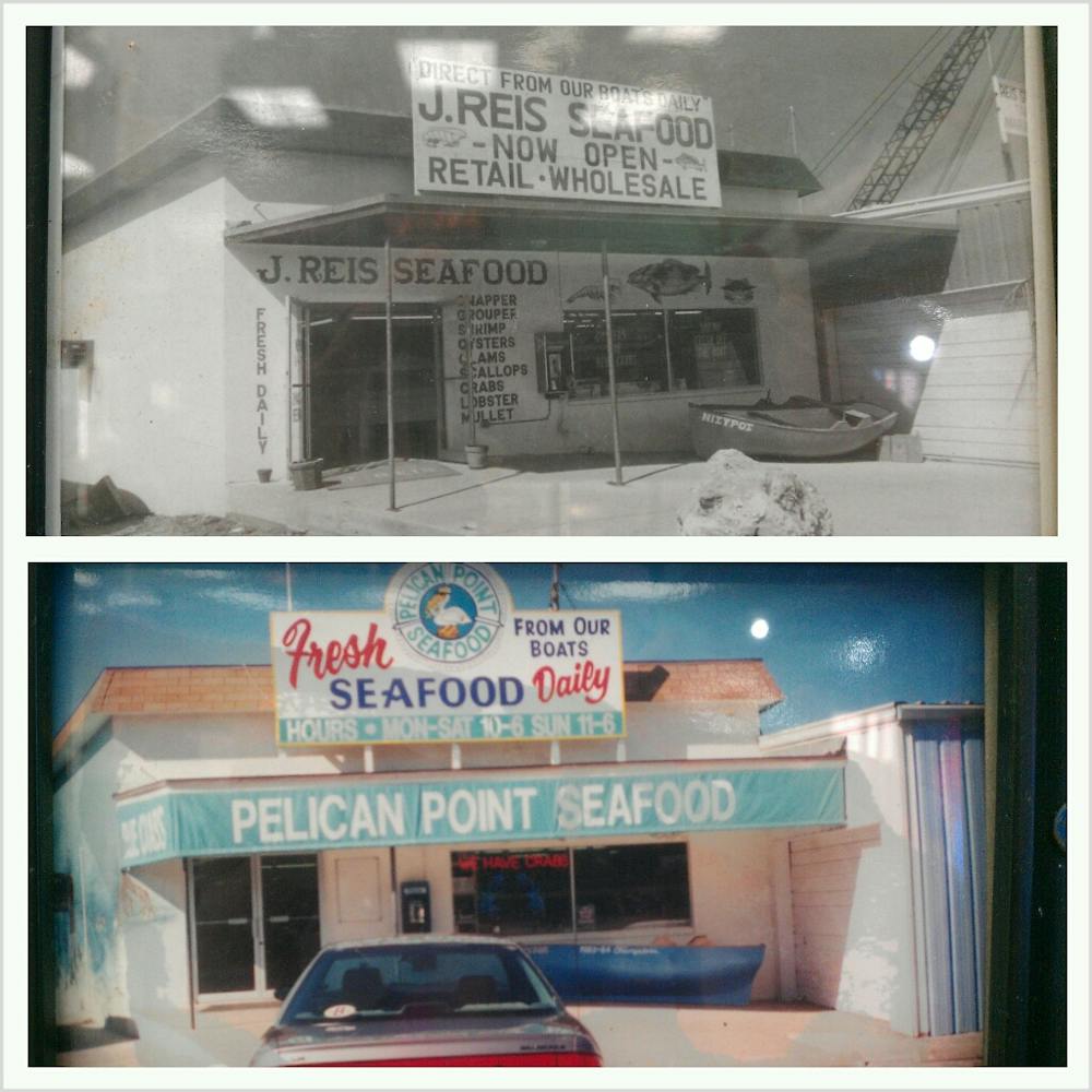 the front of a restaurant through the years