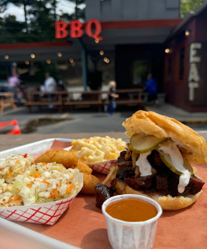 a bunch of food sitting on a table