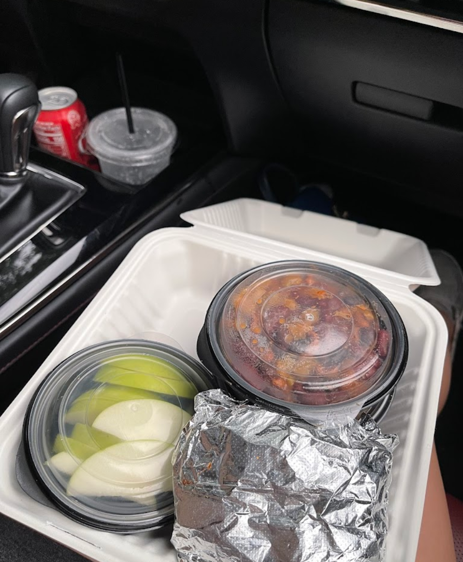 a bunch of food sitting on a table