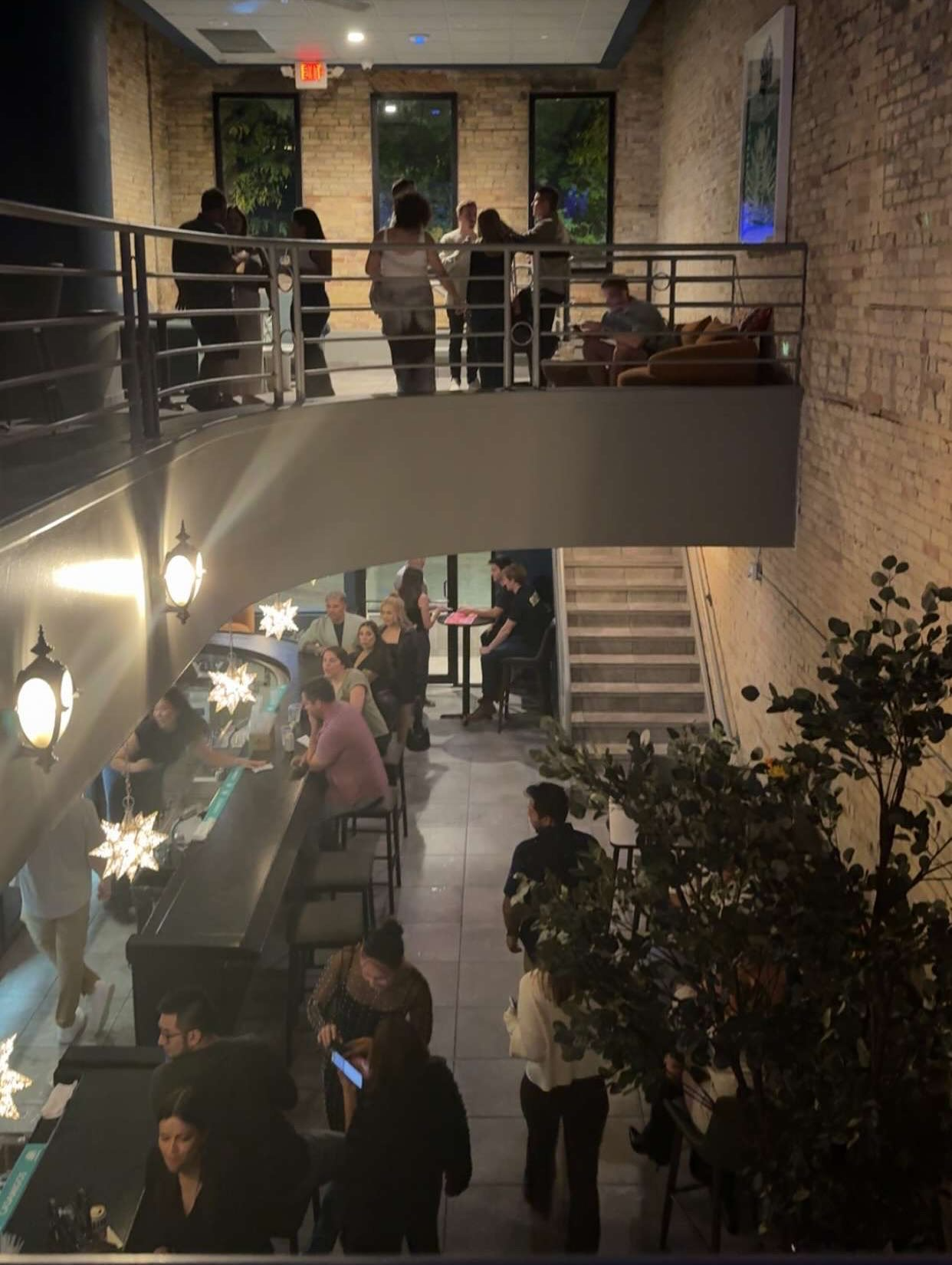 a group of people in a room