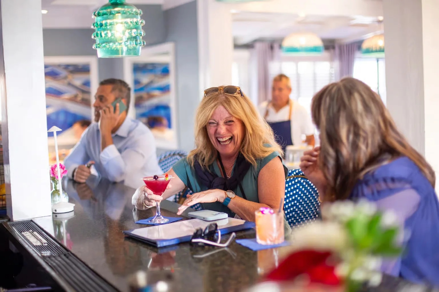 a person sitting at a table
