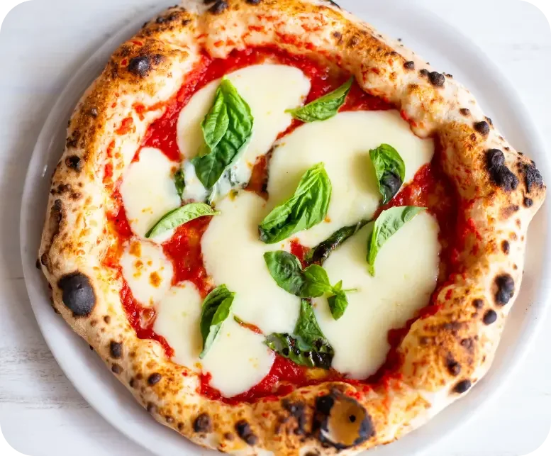 a slice of pizza on a plate