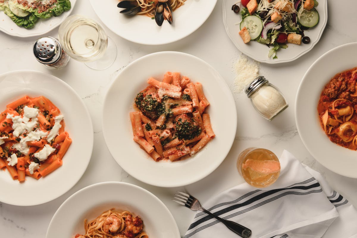 a bunch of different types of food on a plate