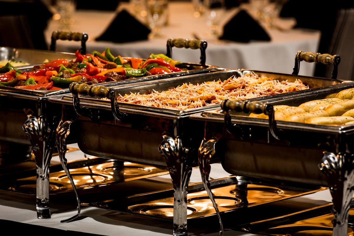 a bunch of food on a table