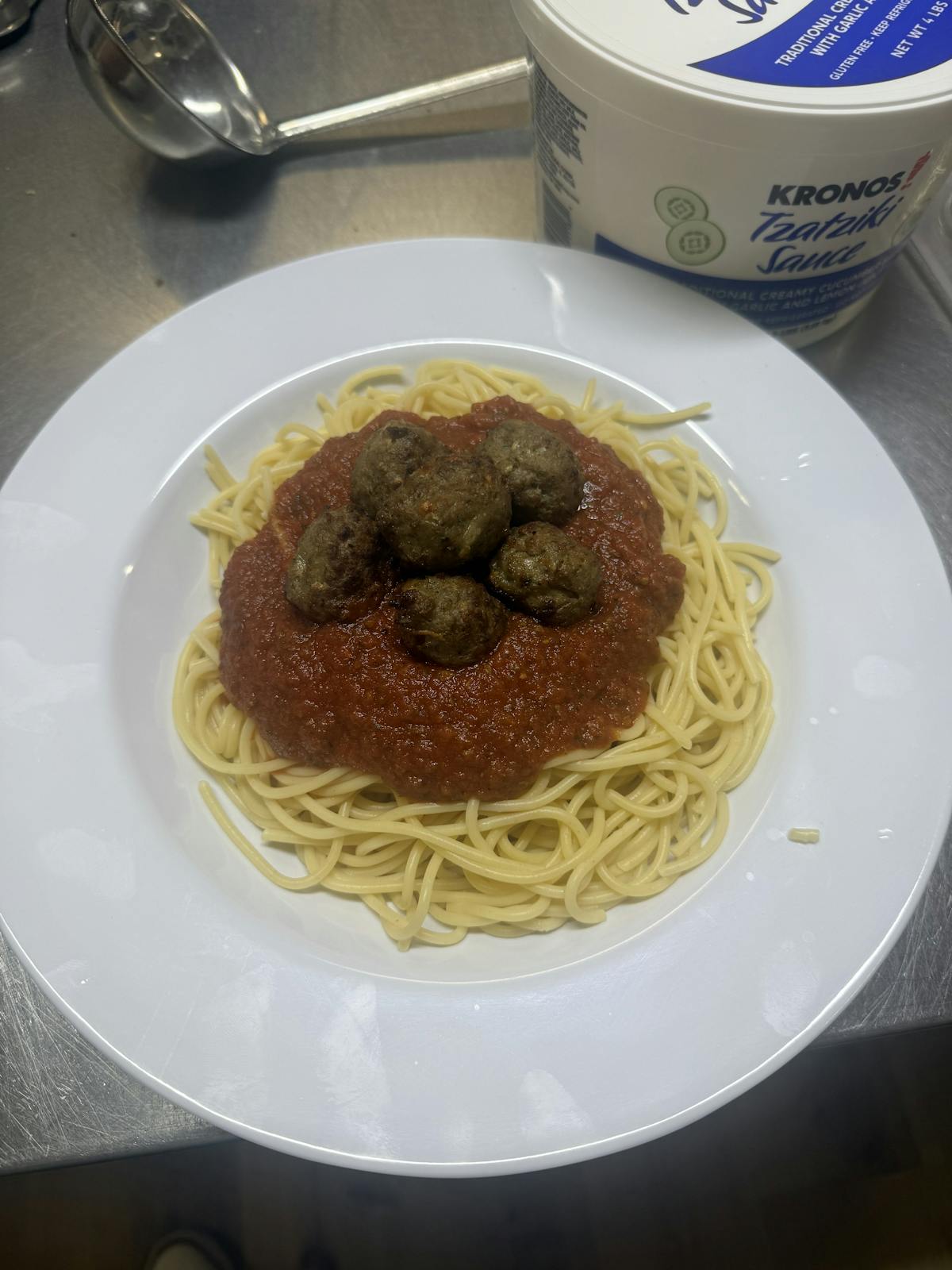 a plate of food on a table