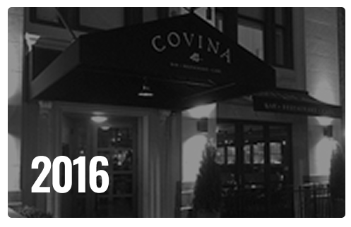 front of a restaurant