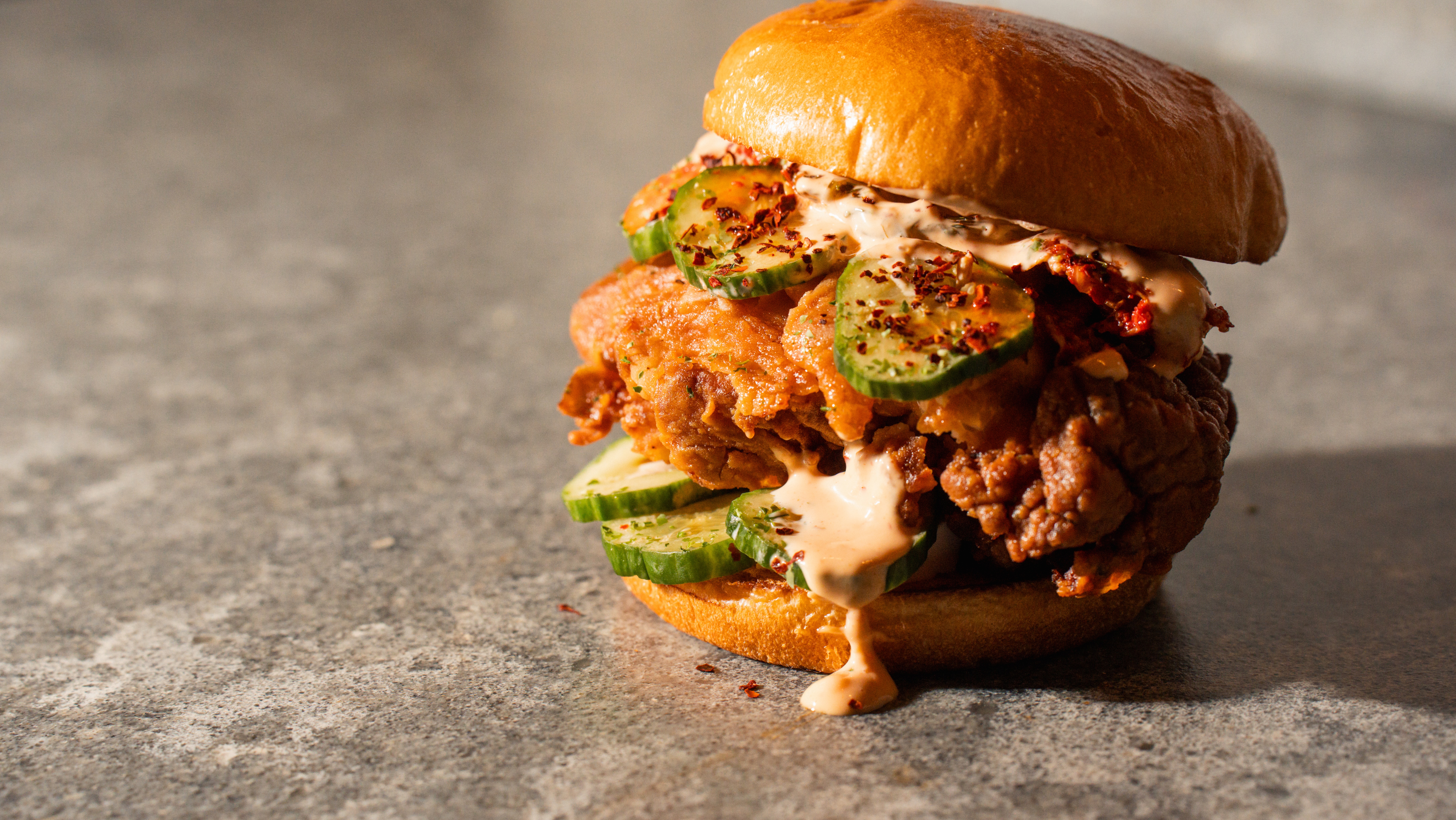 a plate of food on a table