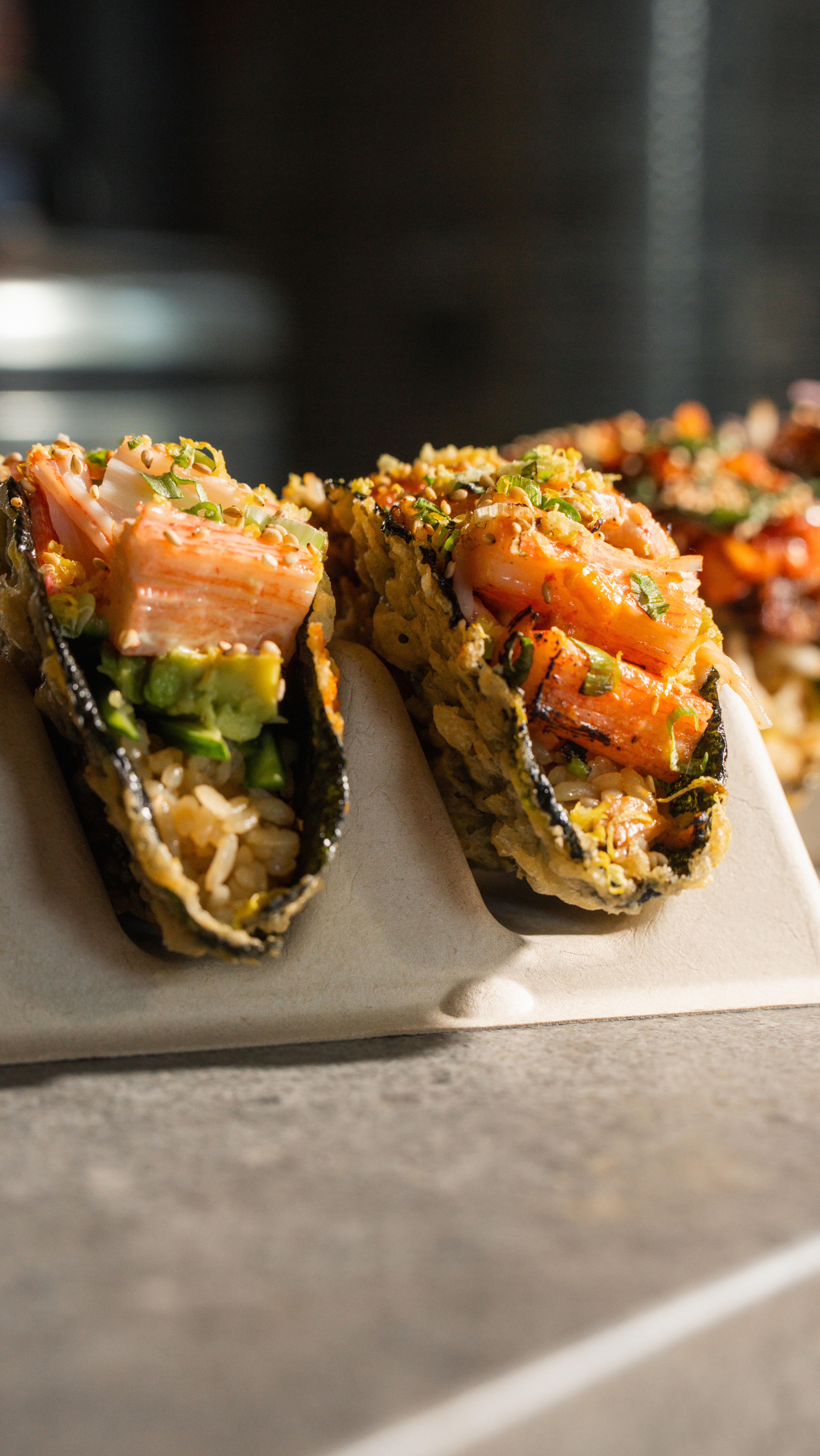 a plate of food on a table