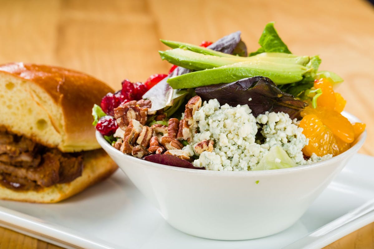 a plate of food on a table