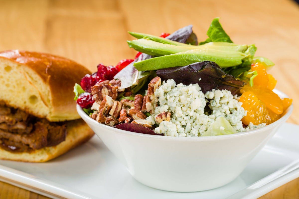 a bowl of food