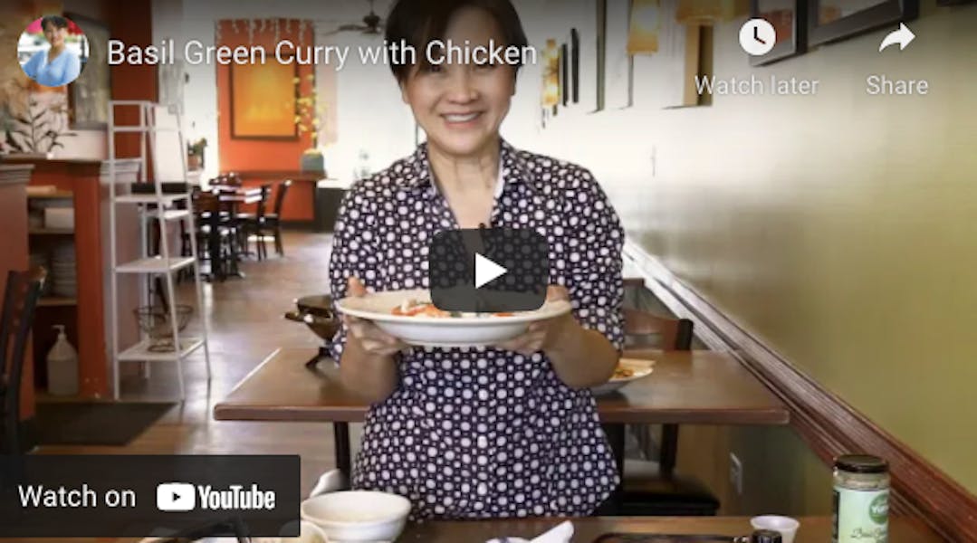 Basil Green Curry with Chicken Indochine Cuisine Thai & Vietnamese